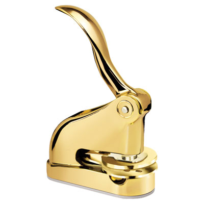 Solitaire Embosser Notary Embossers: Texas Classic Notary Desk Embosser - Brass