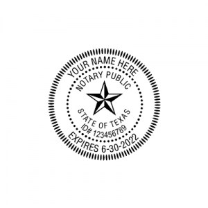Texas Embossing Seal Impression